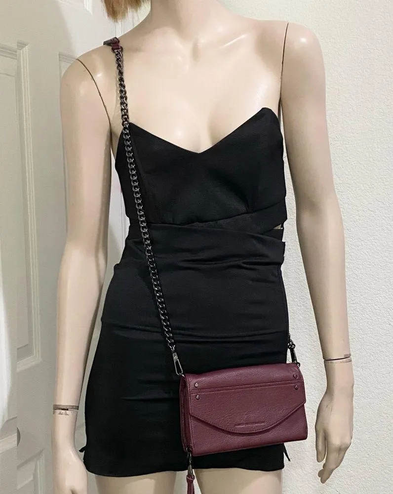 AIMEE KESTENBERG Delancey Wallet on A Chain In Oxblood Leather Chain Wallet - Image 4