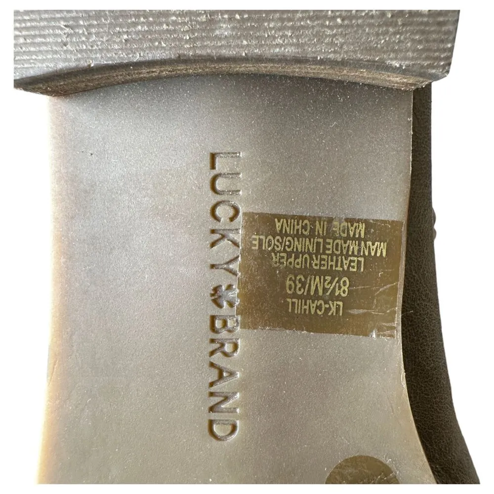 Lucky Brand Cahill Taupe Leather Loafer Slip On Shoes Women's Size 8.5 - Image 5