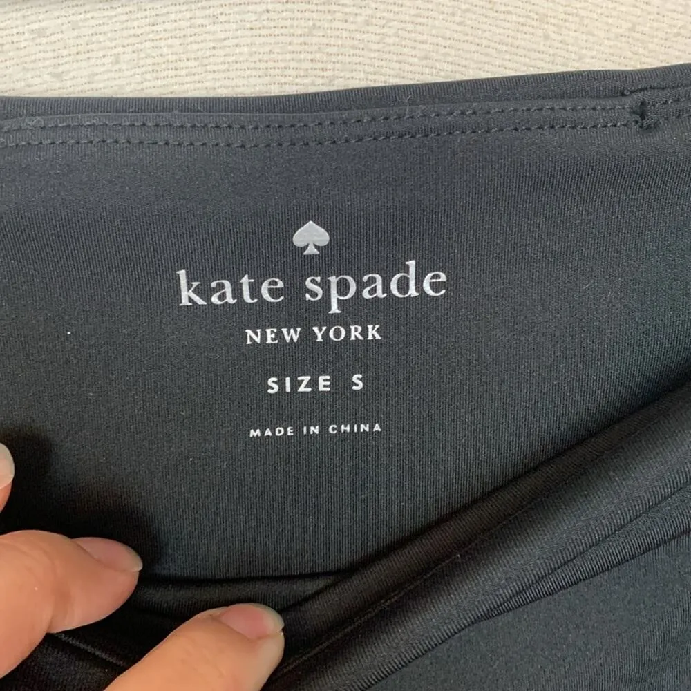 Kate Spade women's small black ruffle leggings crop basic casual everyday - Image 6
