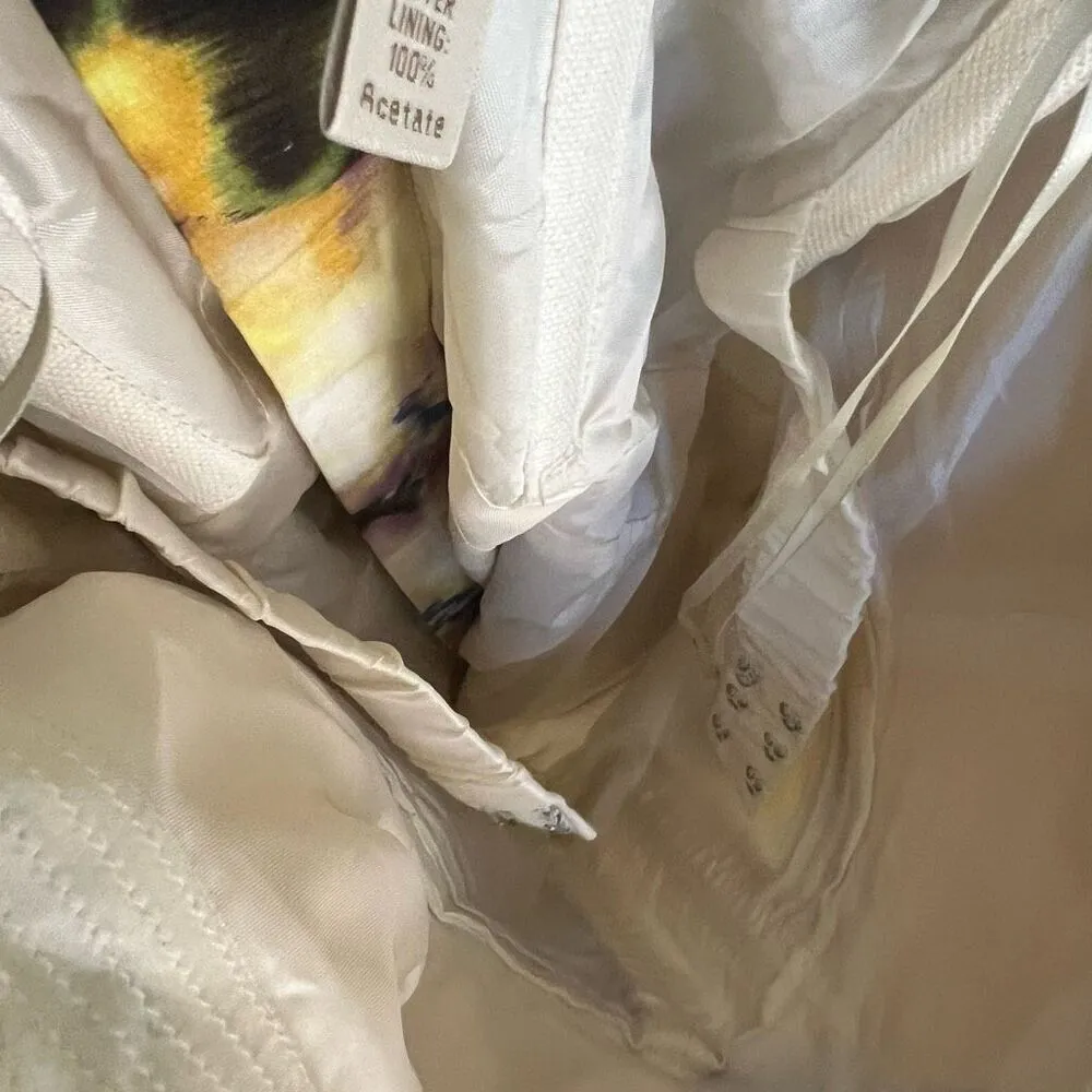 J.Crew Womens Fleurette‎ Bustier Watercolor Mini Silk Dress Size 2 Coquette Purple - Image 7