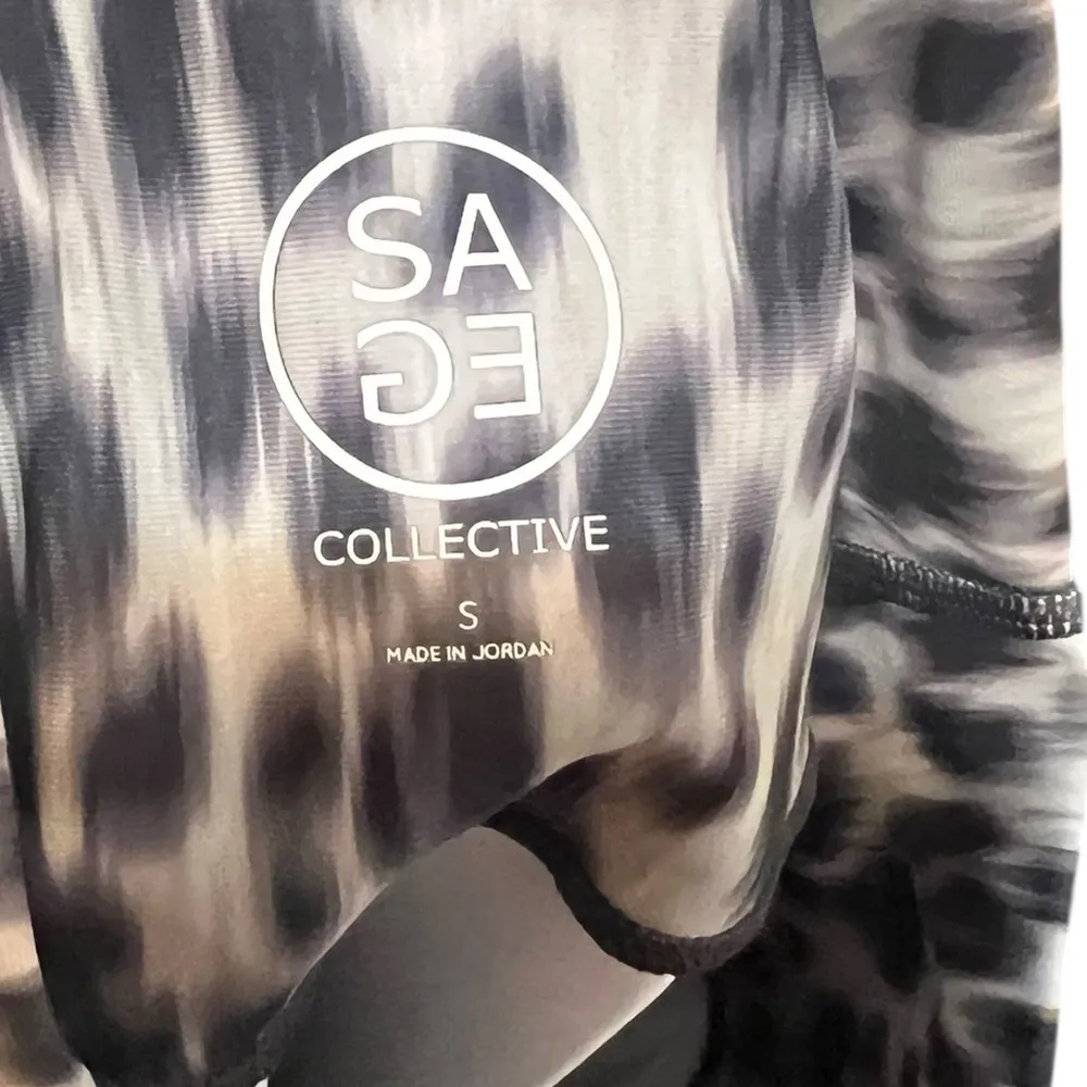 SAGE COLLECTIVE Animal Print High Rise Bike Shorts Size Small Black - Image 9