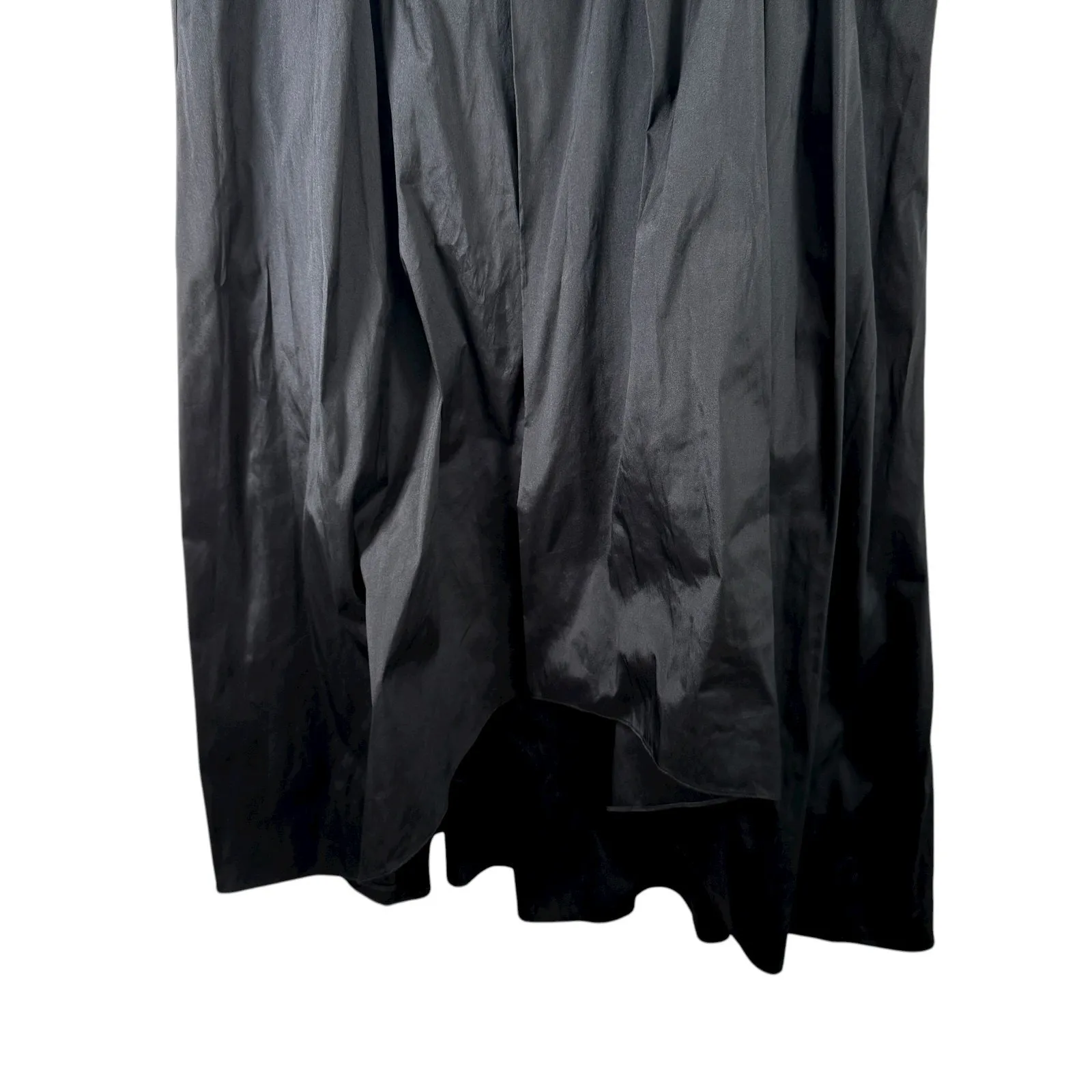 Alex Evenings Black A-Line Pleated Satin Maxi Skirt Formal Womens Plus 1x - Image 2