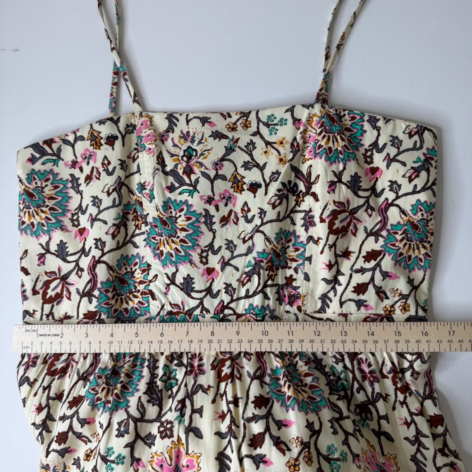 NWT RAGA Floral Maxi Dress Medium Multicolor Tiered Sundress Boho Flowy Resort‎ - Image 9