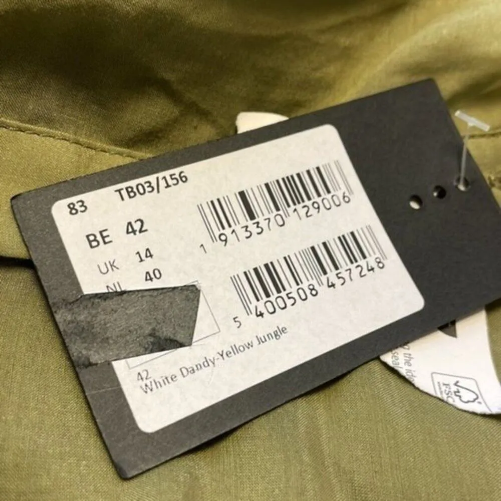 Marie Mero Sheer button up Shirts Olive Green size 10 - Image 5