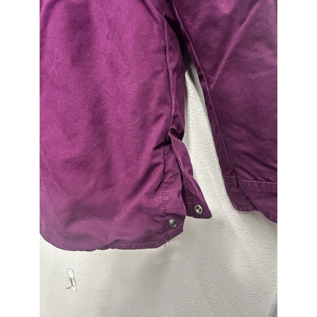 BERNE Softstone Duck Barn Coat Jacket Women's Size XL Flannel Lined Canvas Chore Purple - Image 6
