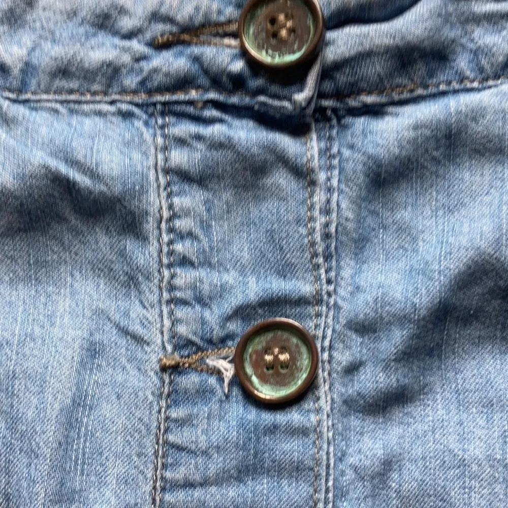 Vintage‎ button down skirt size small Blue - Image 3