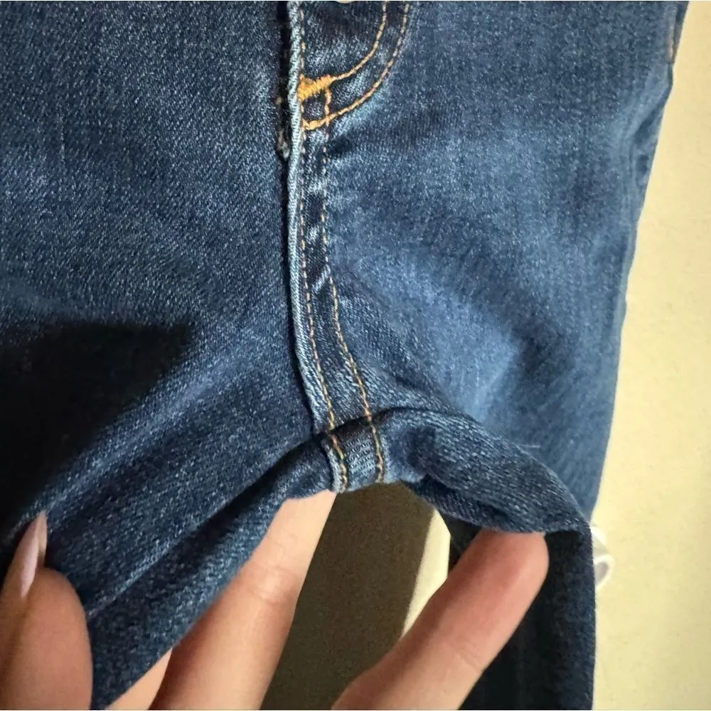 VERONICA BEARD Carolyn 10”‎ Baby Boot Cut Jeans Sz 25 Dark Sea Frayed Raw Hem - Image 7