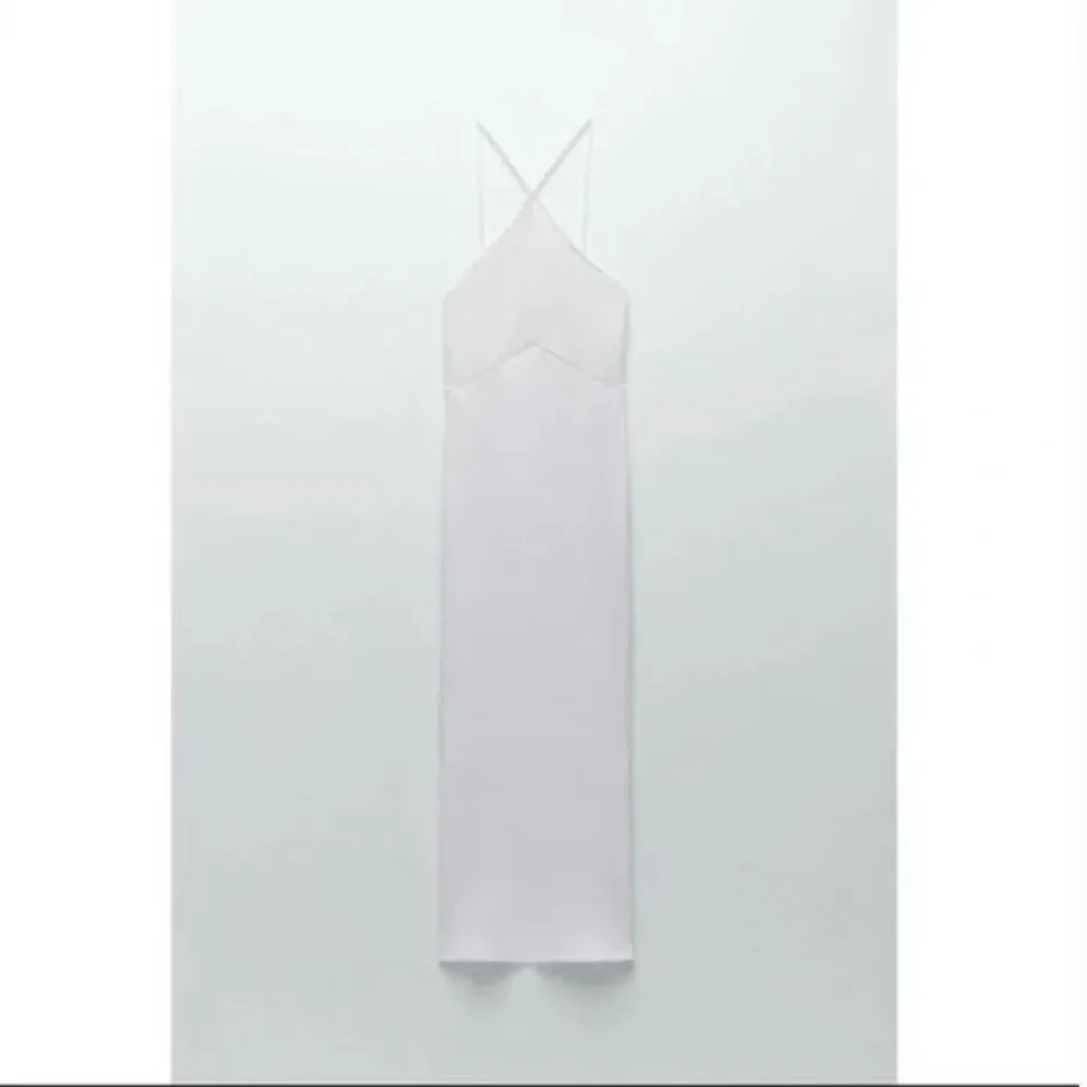 Zara White Ribbed Halter Neck Midi Dress NWT White Small - Image 4
