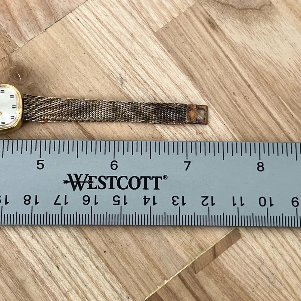 Timex Rare Vintage Mechanical Ladies Watch Gold-Tone Mesh Bracelet Silver Dial - Image 15