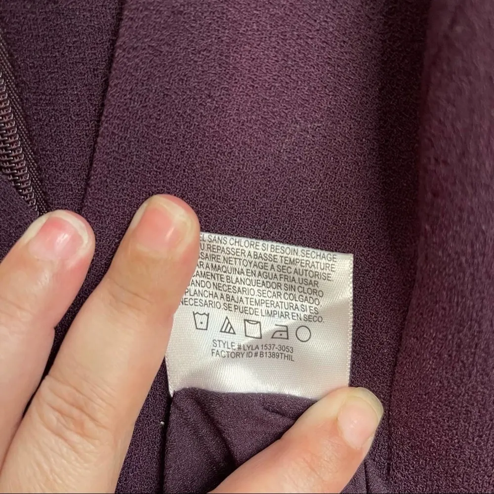 Dress The Population Lyla Purple Burgundy Plunging Sleeveless Bodycon Dress - Image 8