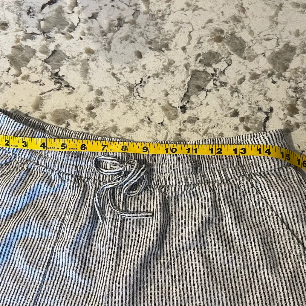 J. Crew Factory Women’s Striped linen-blend drawstring short Size Small - Image 6