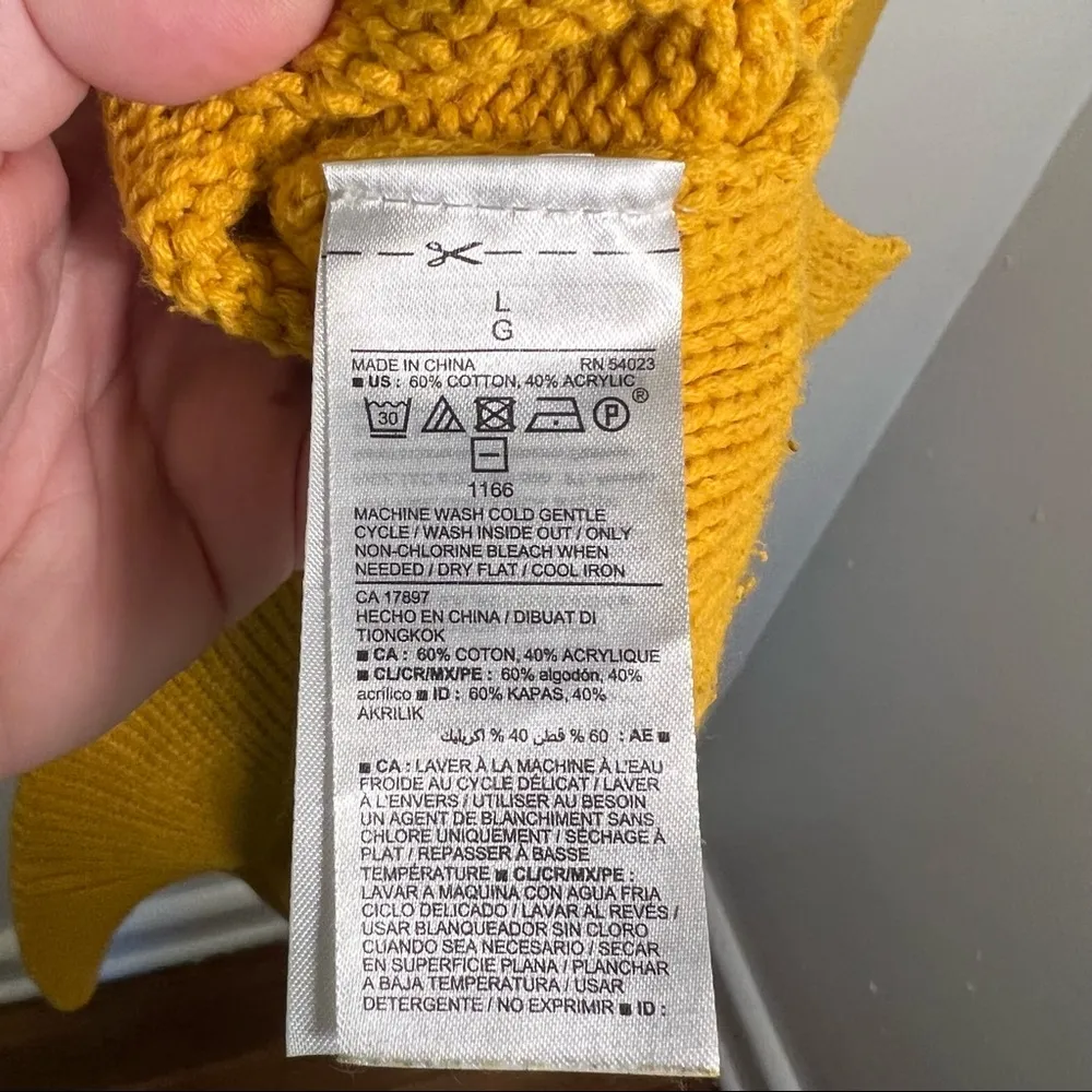 Old Navy Hi Emotion Pullover Sweater Yellow - Image 10