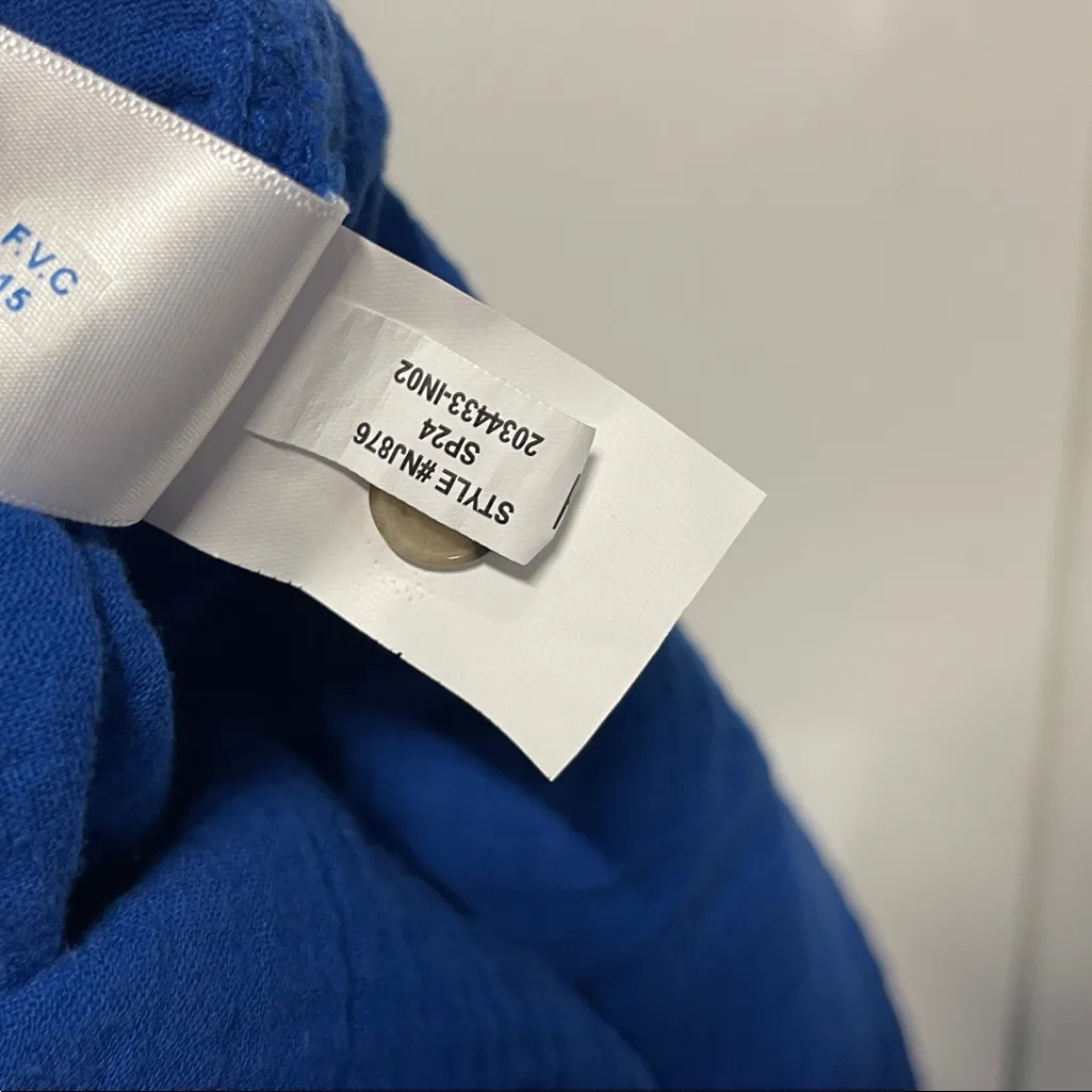 MADEWELL WOMENS LIGHTSPUN COVER-UP MINI SHIRTDRESS BLUE NEW WITH TAGS XXS - Image 6