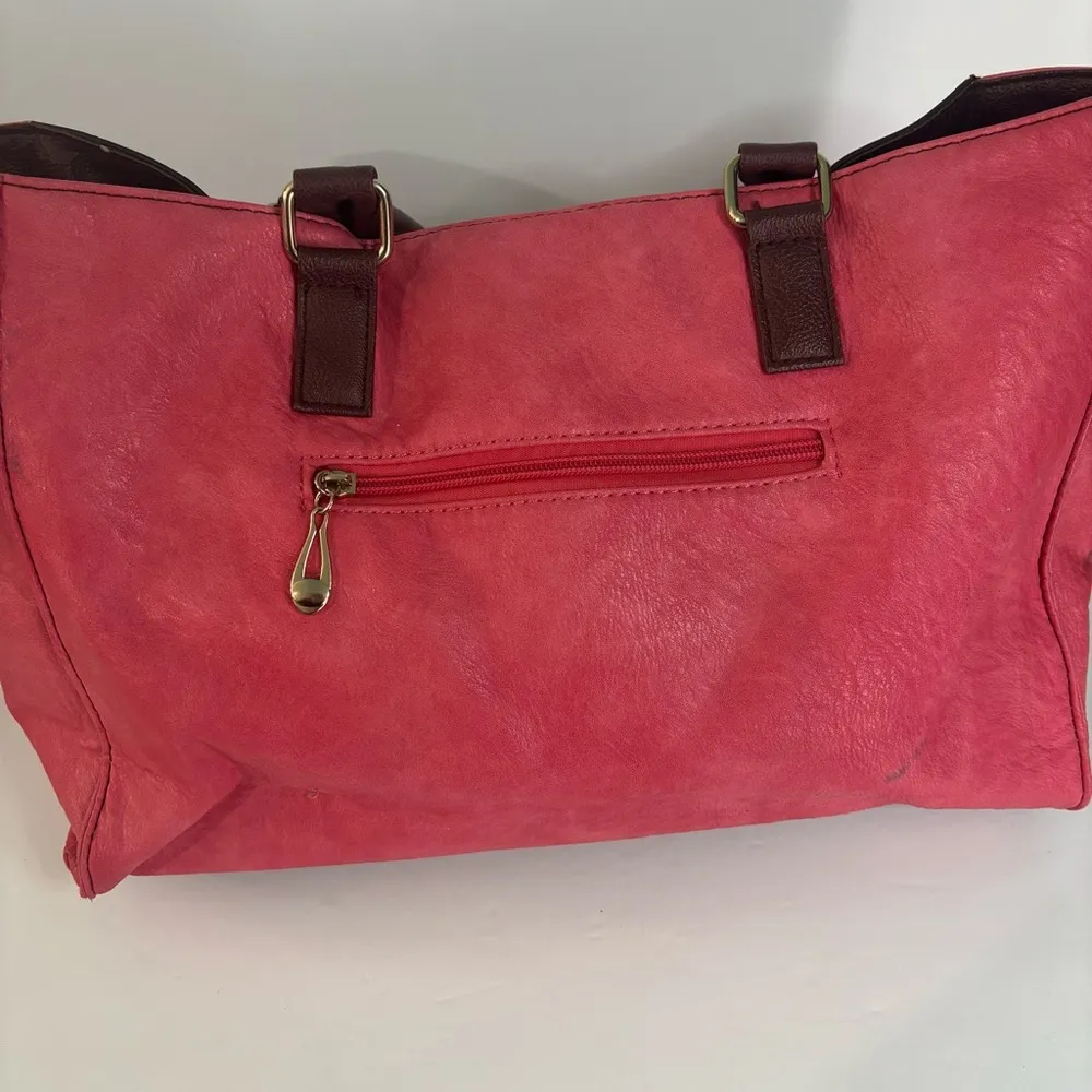 Large Pink Tote HandBag Purse - Image 6