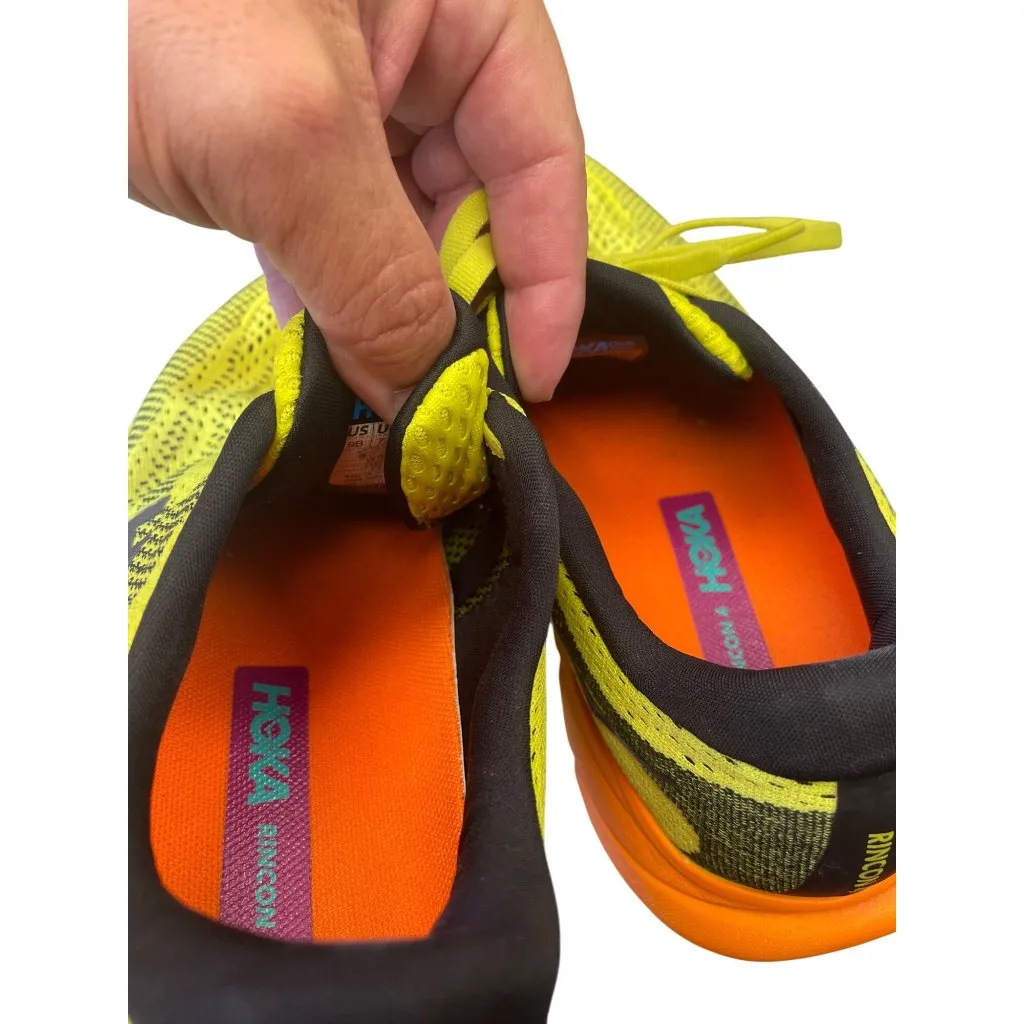 Hoka One Rincon 4 Womens yellow black Running Shoes sneakers Size 9B SKU 9115 - Image 7