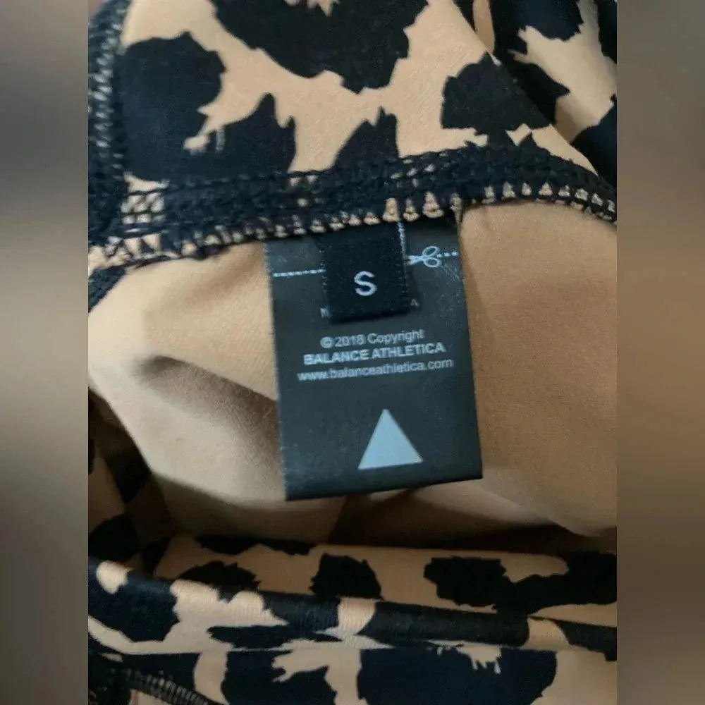 NWOT Balance Athletica Ascend Pant in King Cheetah Size Small Orange Black - Image 9