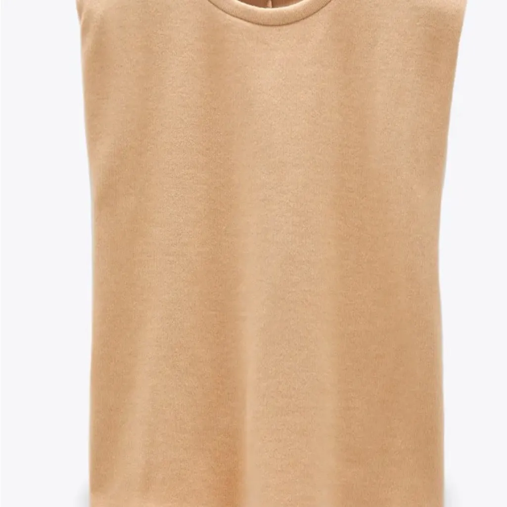 Zara Women's Brown Shoulder Pad Blouse Size S Sleeveless - Image 11