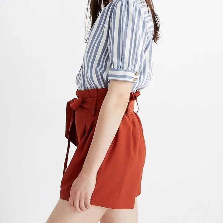 NWT Madewell Drapey Paperbag Shorts - Image 13