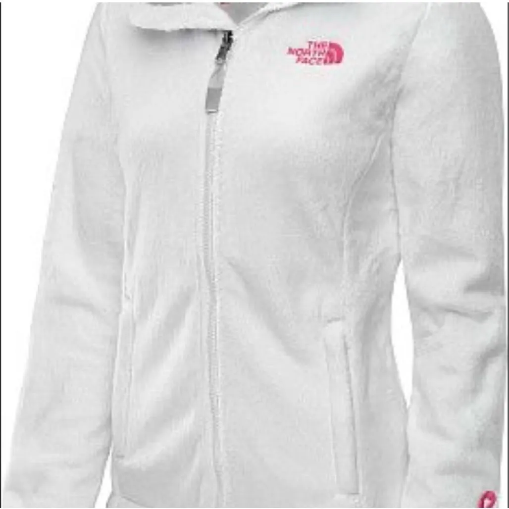 The North Face Osito Full Zip Womens Jacket Breast Cancer Awareness Size M White - Image 14