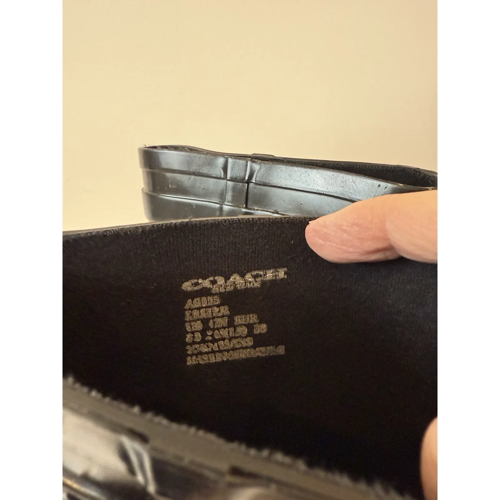 Coach Lester Boots Black Women's Size 7.5 Rubber Rain Classic Office Preppy - Image 8