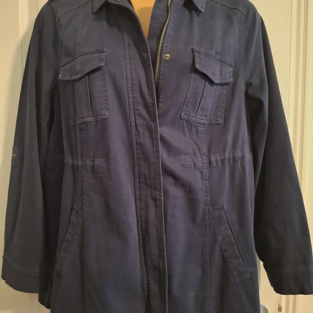 Torrid Sz 2 Dark Blue Utility Jacket - Image 7