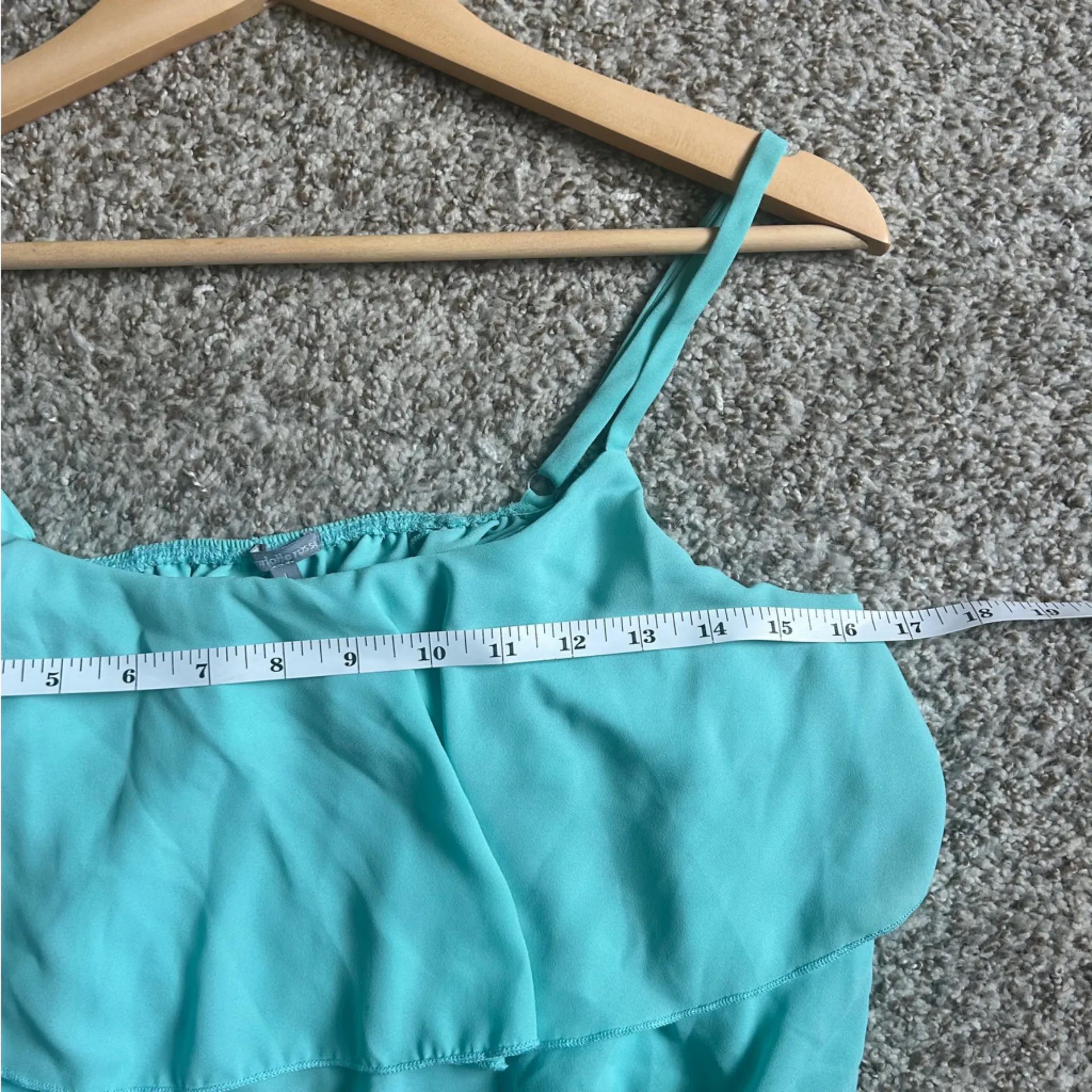 🦋 Charlotte Russe Teal Crop Top Cut Out Tie Back Summer Casual Y2K Lightweight - Image 5