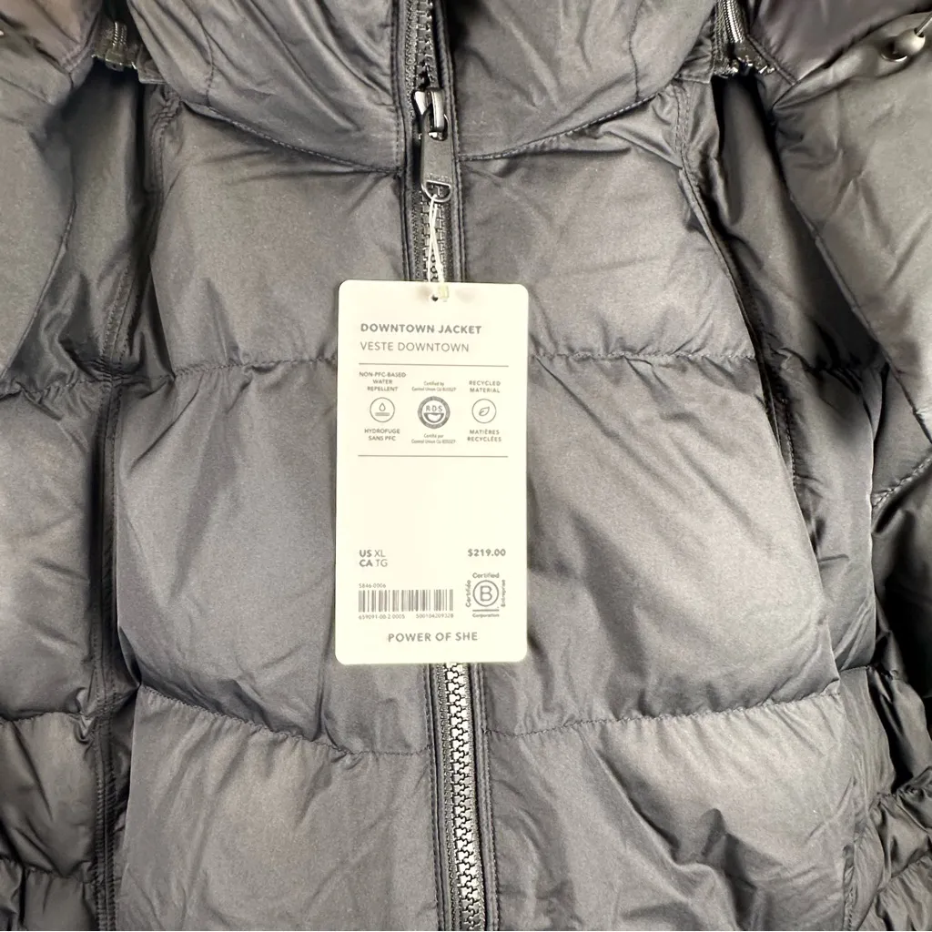 Athleta Black Puffer Jacket - Image 2