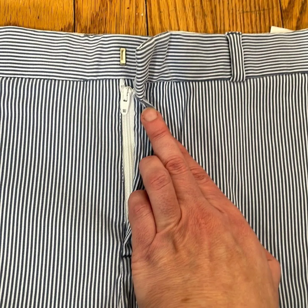 NWOT Banana‎ Republic Factory Tailored Stripe Shorts Blue Stripes size 4 - Image 6