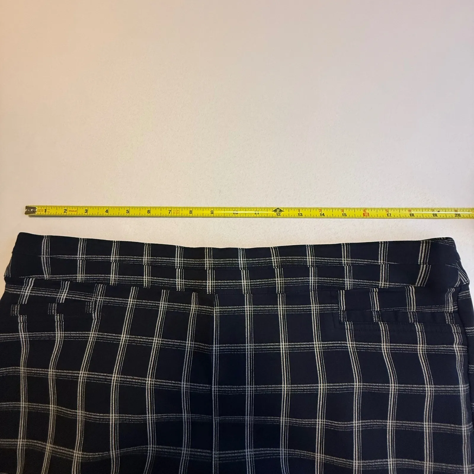 Maurices‎ Navy Plaid Stretch Crop Pants Regular Women's Plus Sz XXL Workwear # - Image 10