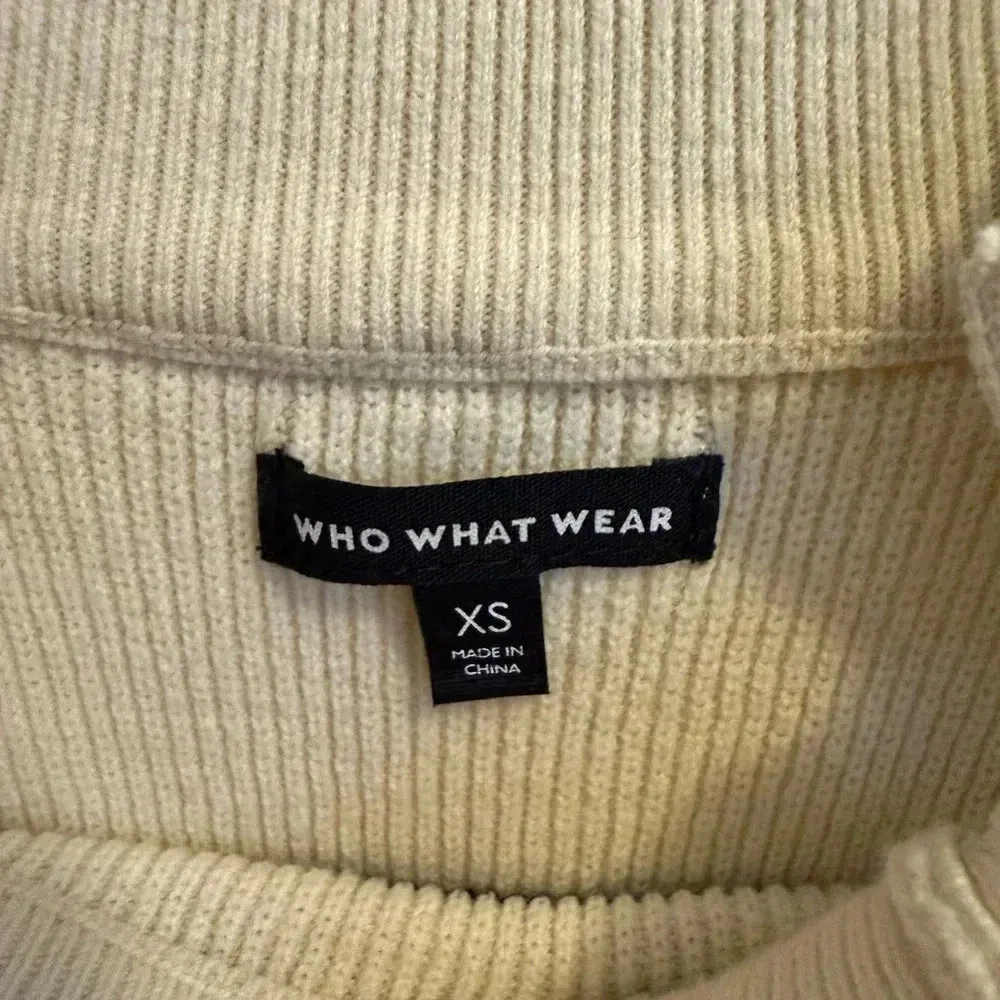 Who What Wear Striped Sweater Button Crewneck size XS - Image 5