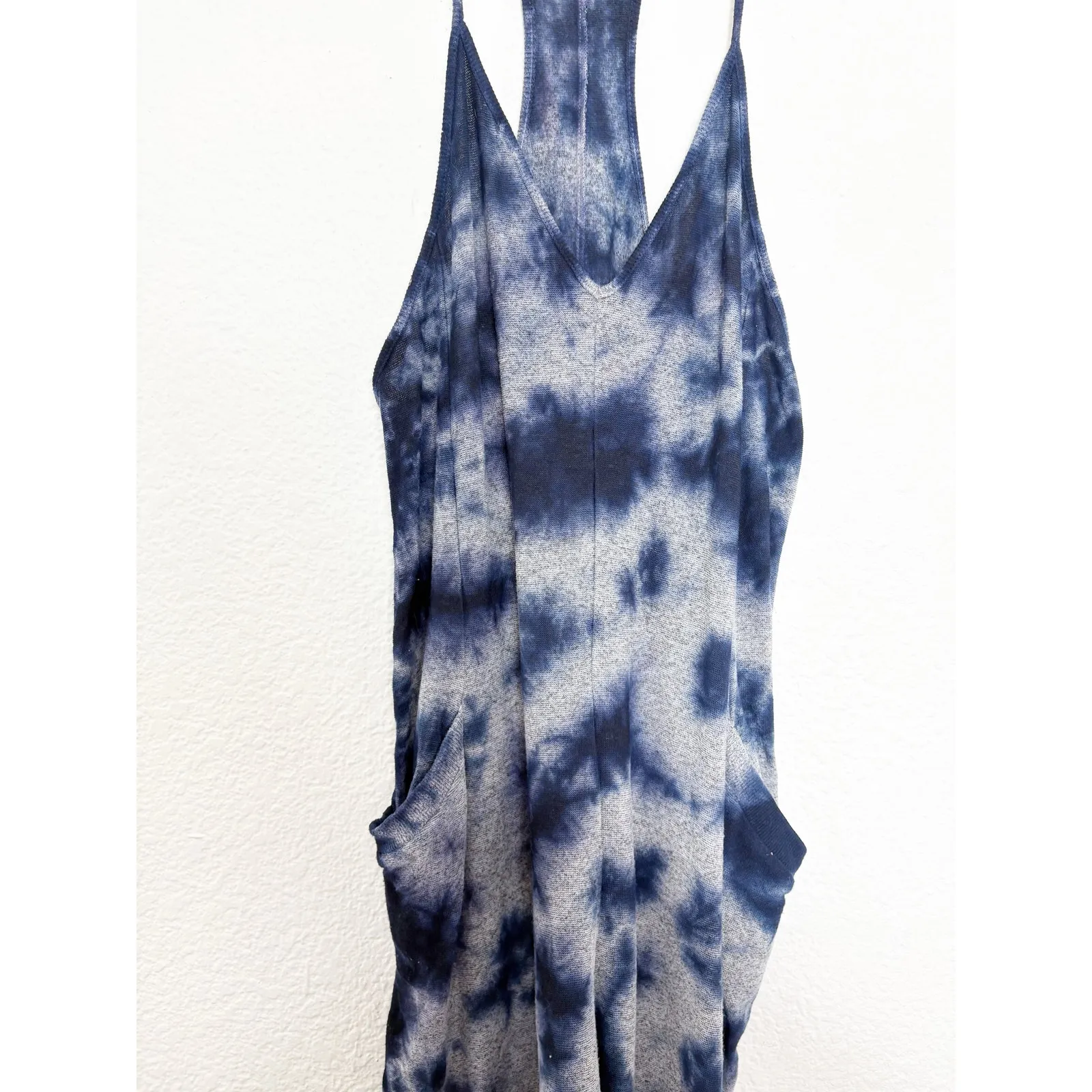 Urban Outfitters Out From Under Tie Dye Overalls Size XS Blue Hippie Loungewear - Image 8