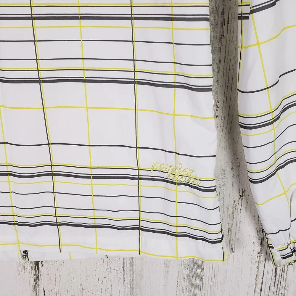 Powder Room Lightweight Full Zip Hooded Windbreaker Jacket Women's Size Medium White - Image 10