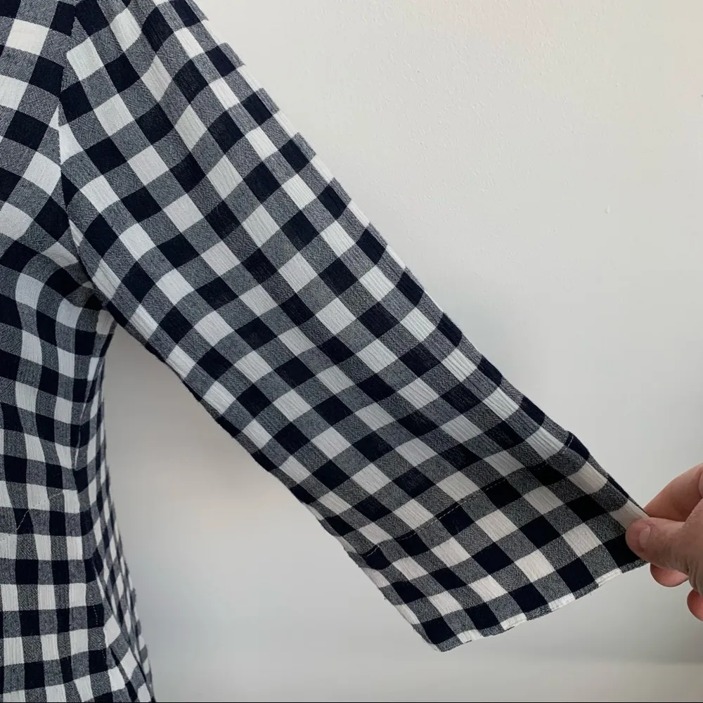 Soft Surroundings Al Fresco Navy White Gingham Tunic Size S - Image 6