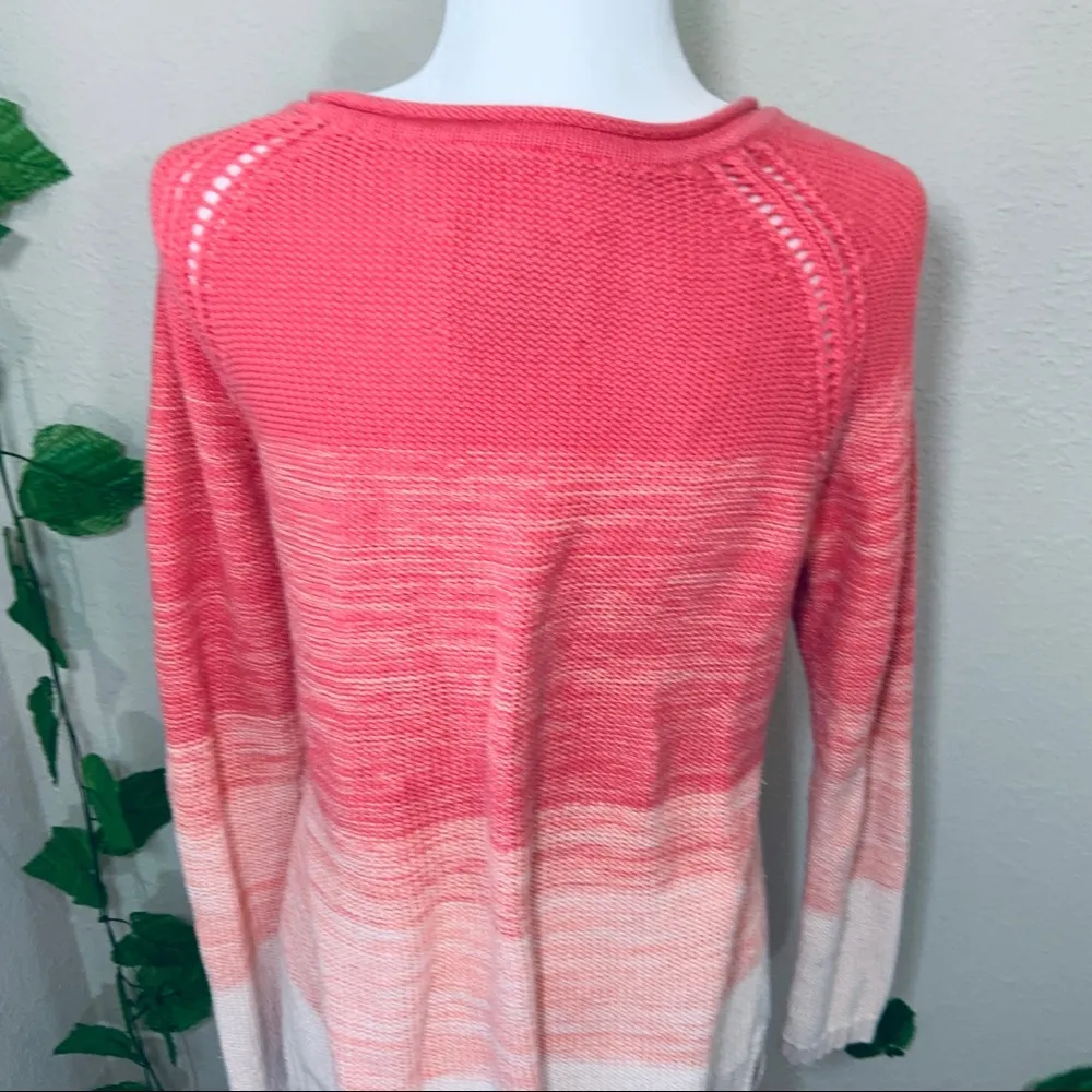 Natural Reflections Pink White Ombré Knit Sweater - Image 5