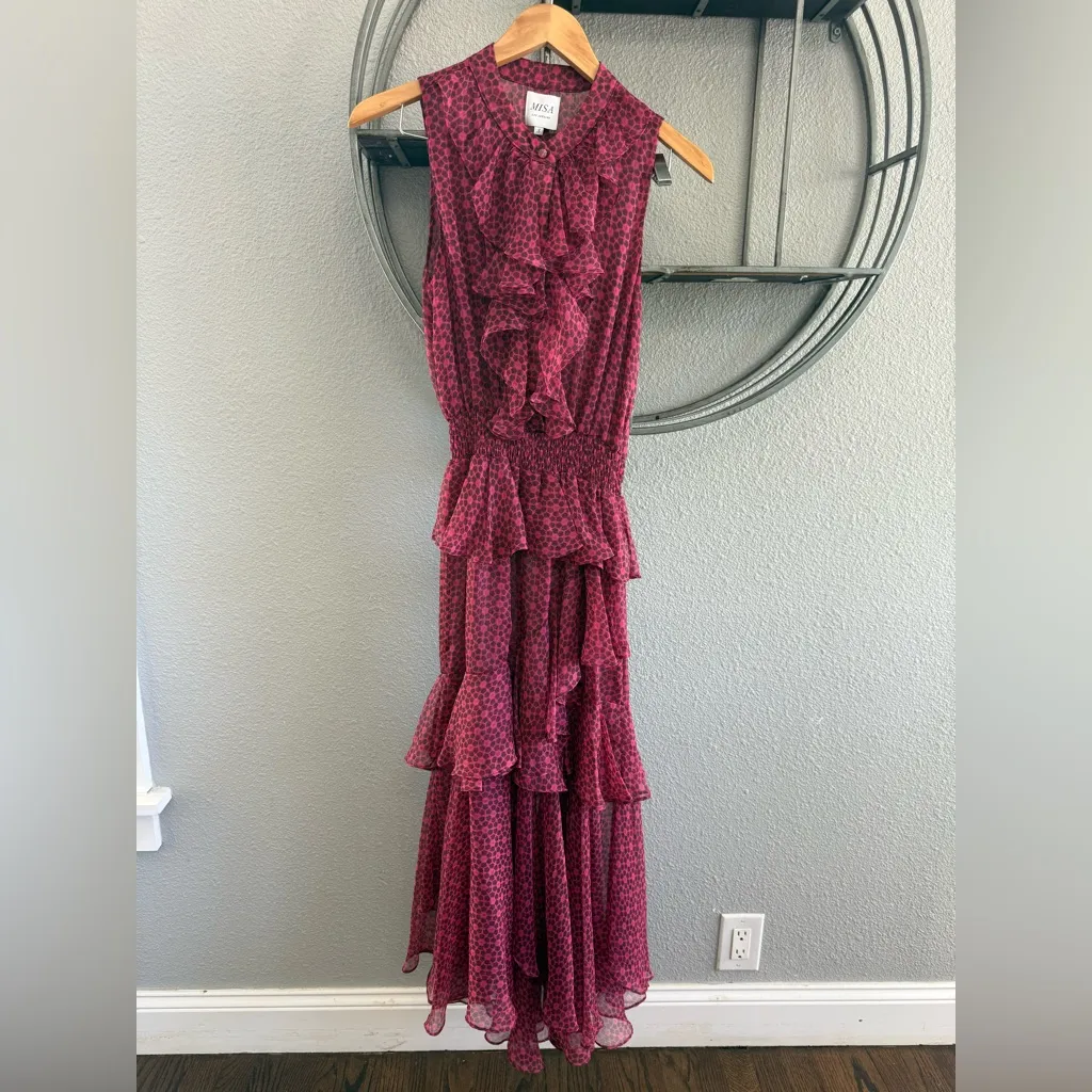 Misa Los Angeles x Revolve llona Dress in Cardinal Tile Size Small - Image 3