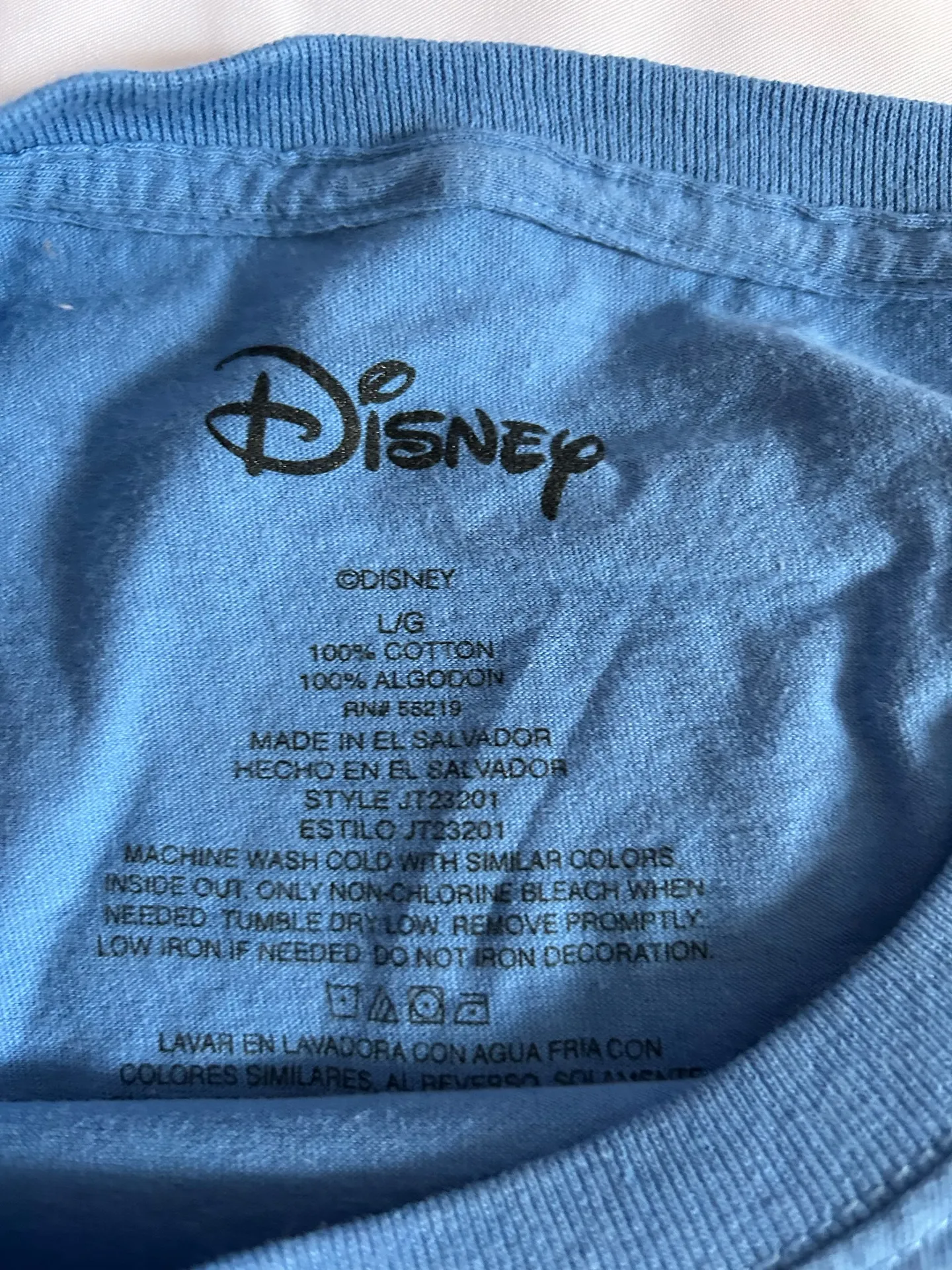 Disney's Stitch Women's Blue Crop Top Size Large - Image 6