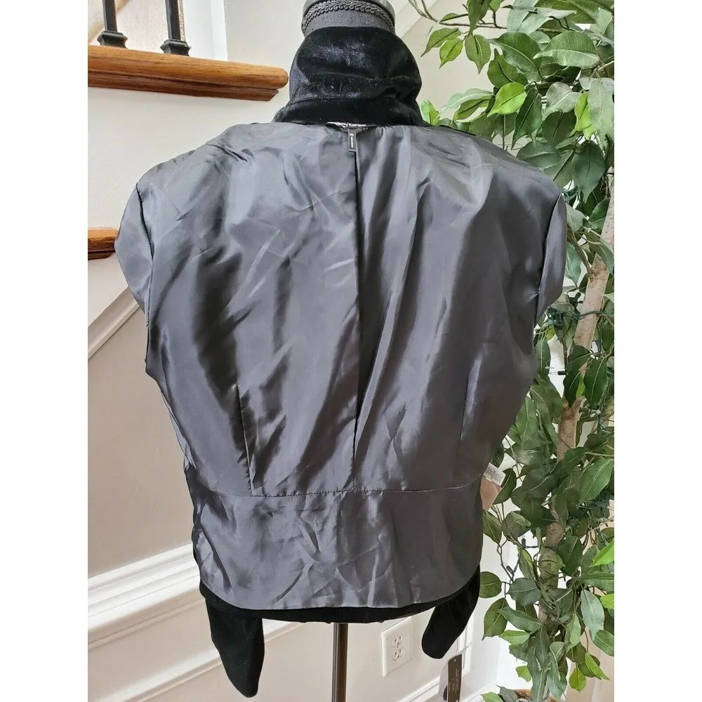 Daisy Fuentes Women's Black Polyester Long Sleeve One Buttons Fitted Blazer XL - Image 8