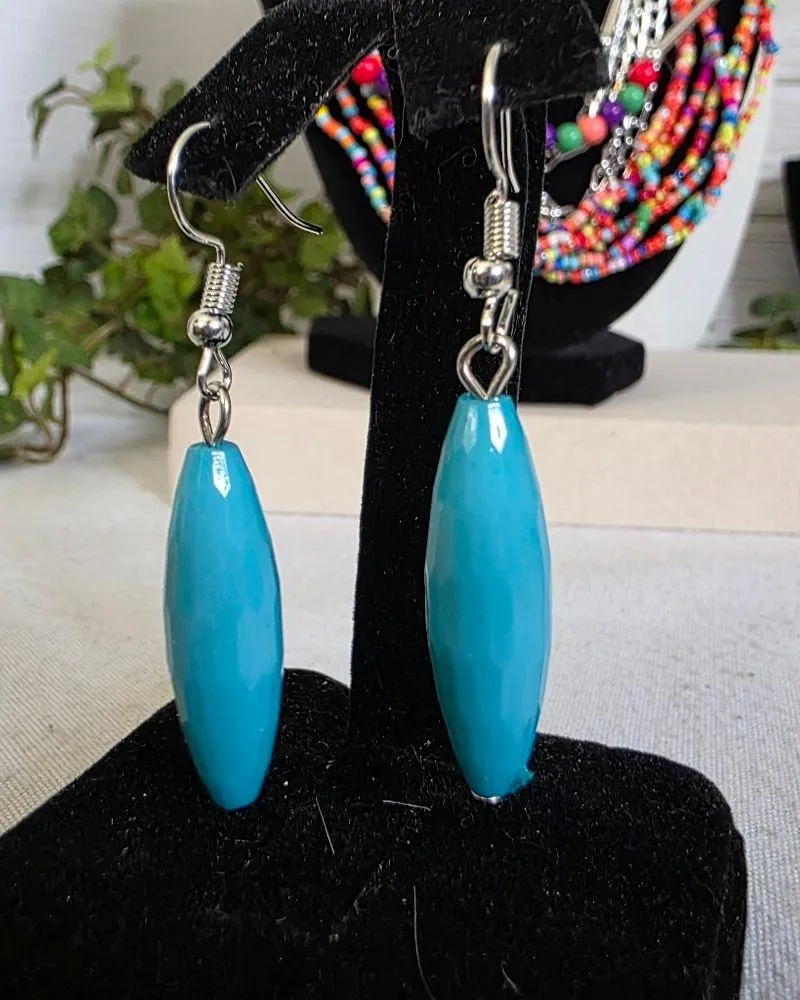 Boho Multi Strand Necklace with Matching Earrings Set Red - Image 9