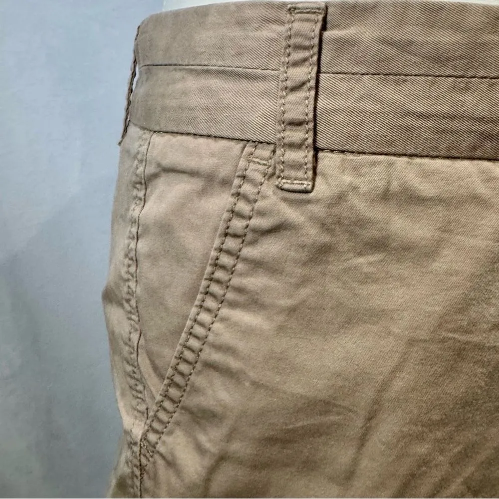 Vintage 00s J.Crew Chino Low Rise Mini Khaki Shorts Size 2 - Image 2