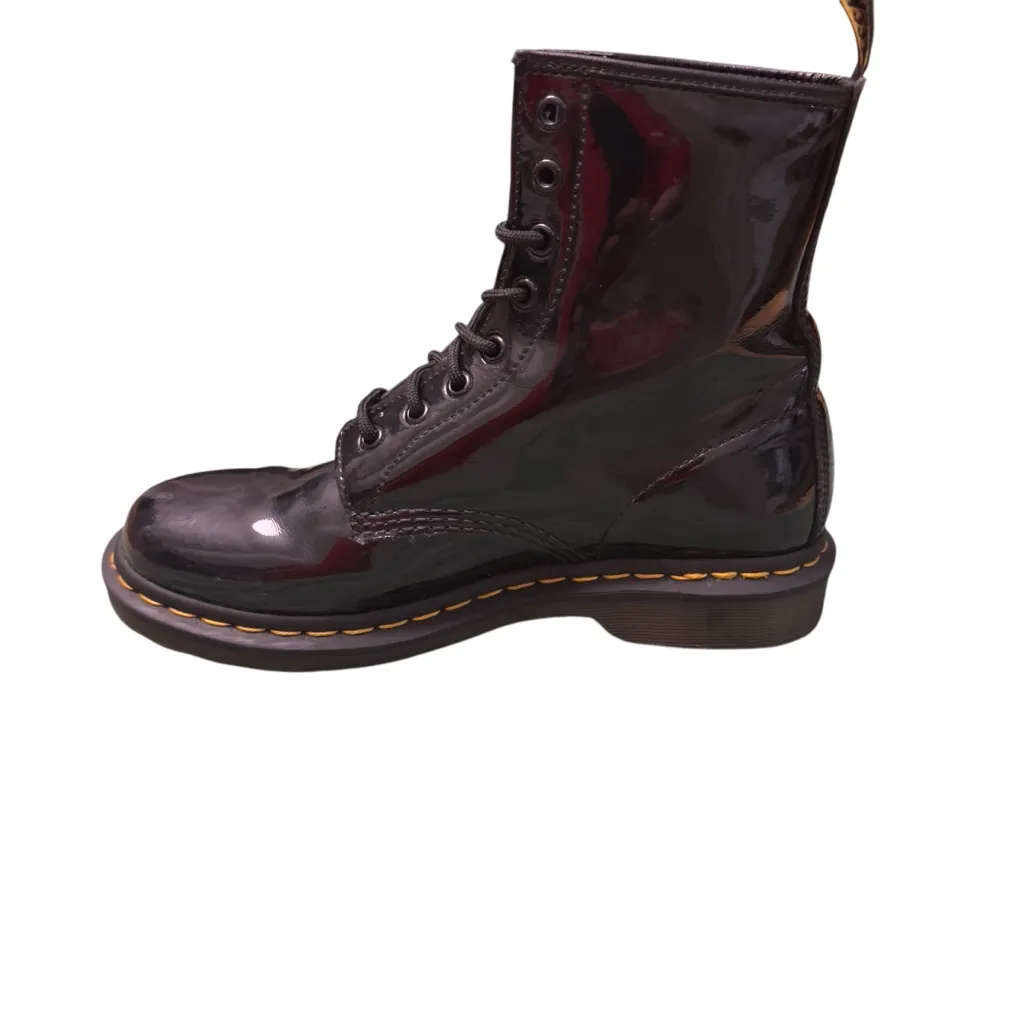 Dr Martens 1460 Patent Leather Combat Boots Black EU 41 Y2K Grunge Revival EUC - Image 4