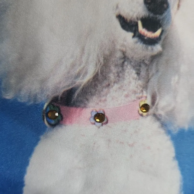 BRACIANO Crossbody Bag‎ Womens Blue Poodle Print Whimsical Dog Lover - Image 7