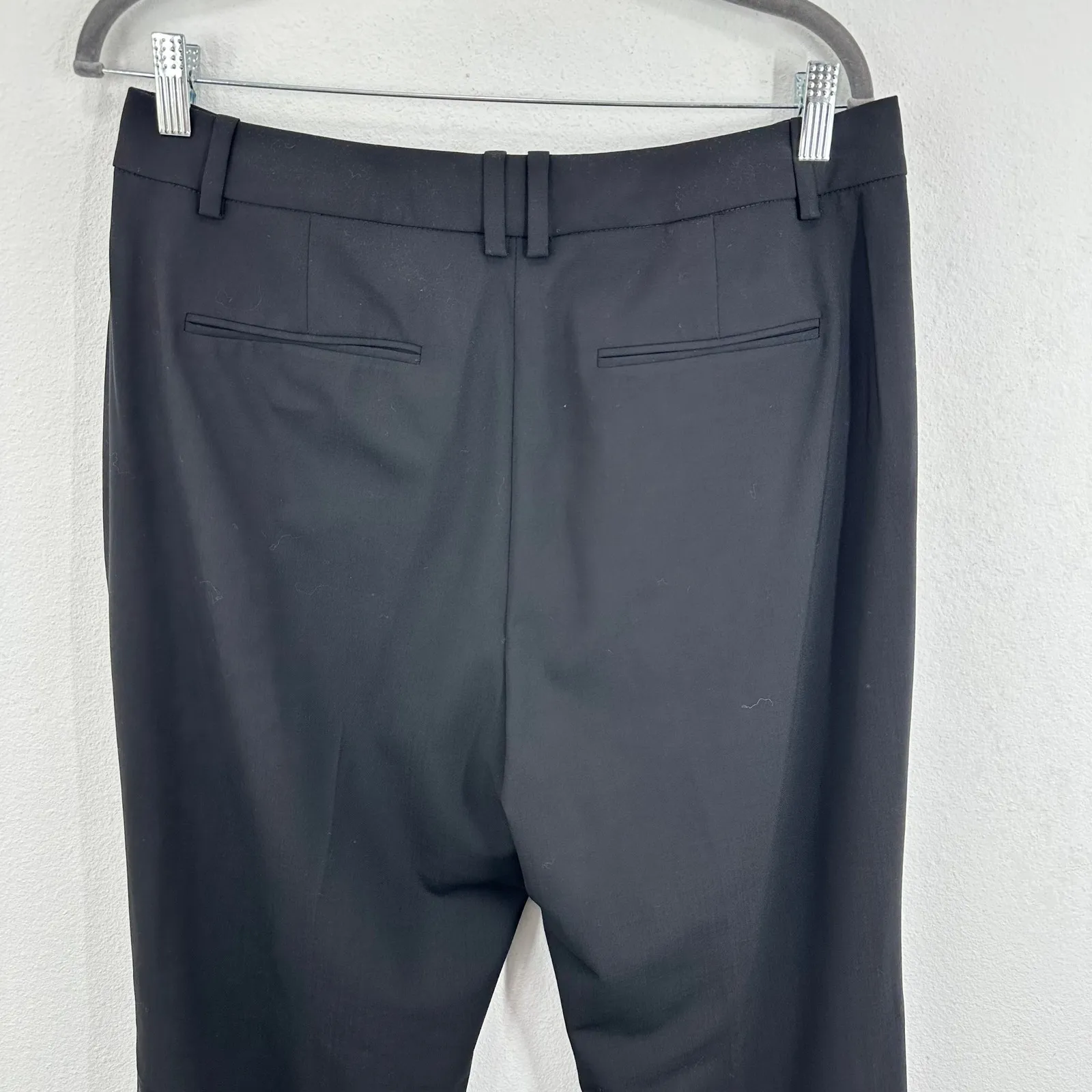 J.Crew Size 10 Portia Pant‎ Italian Stretch Wool Black Pleated Dress Pants NWT - Image 5