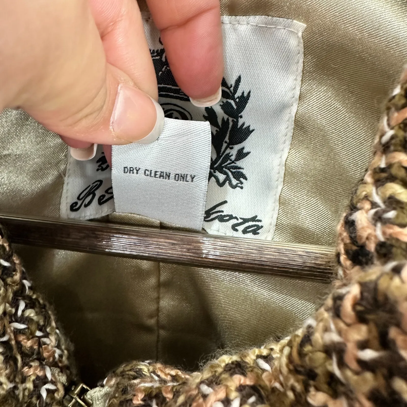 BB Dakota M Brown Tweed Vest Old Money Quiet Luxury Preppy Academia Equestrian - Image 3