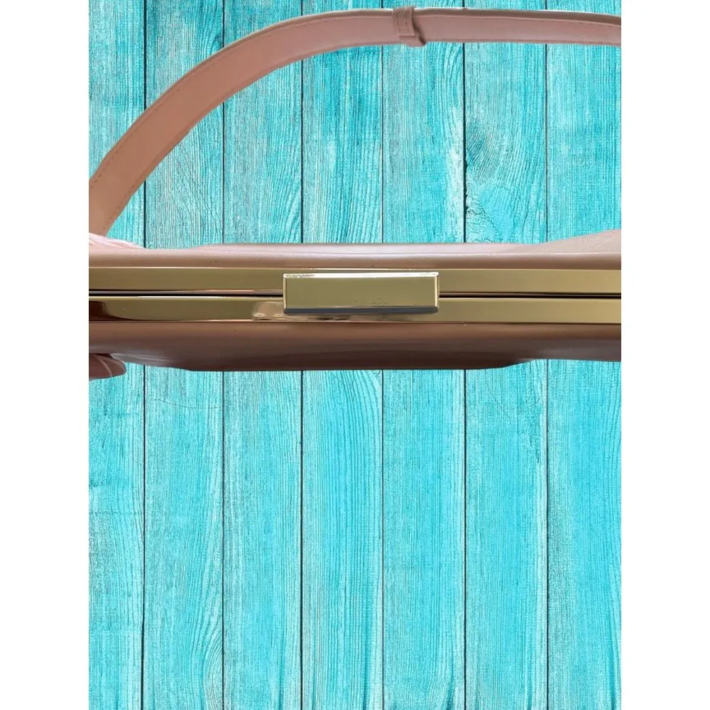 A New Day Vintage Style Purse Shoulder Bag Light Pink Tan Hinged 50's NWOT - Image 5