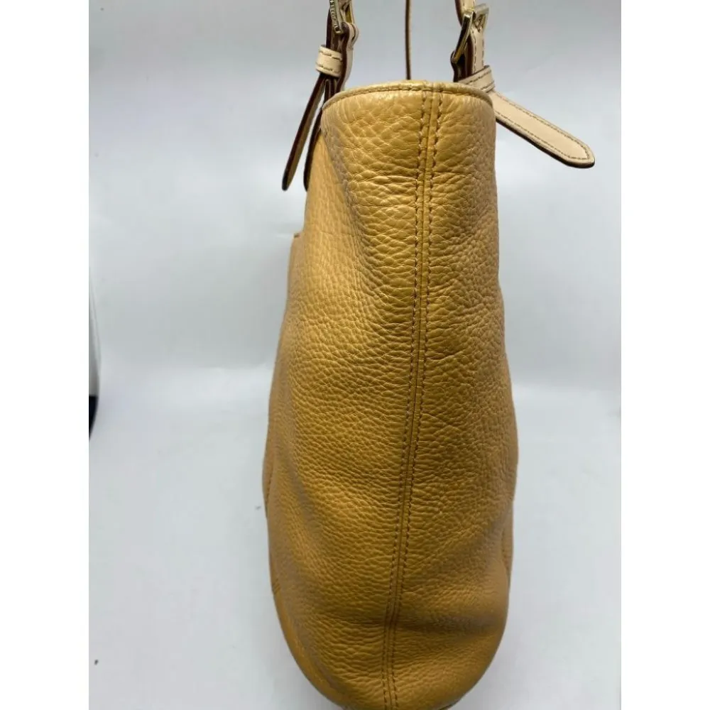 Michael Kors Classic Beige Leather Tote Bag - Image 6