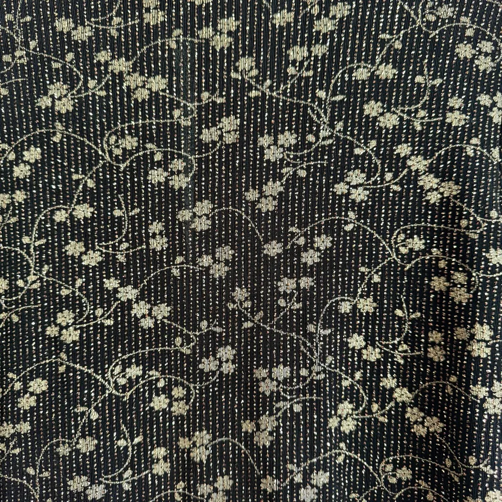 Vintage Metallic Evening Cardigan Black Gold Womens 12 Open Front Holiday Layer - Image 8