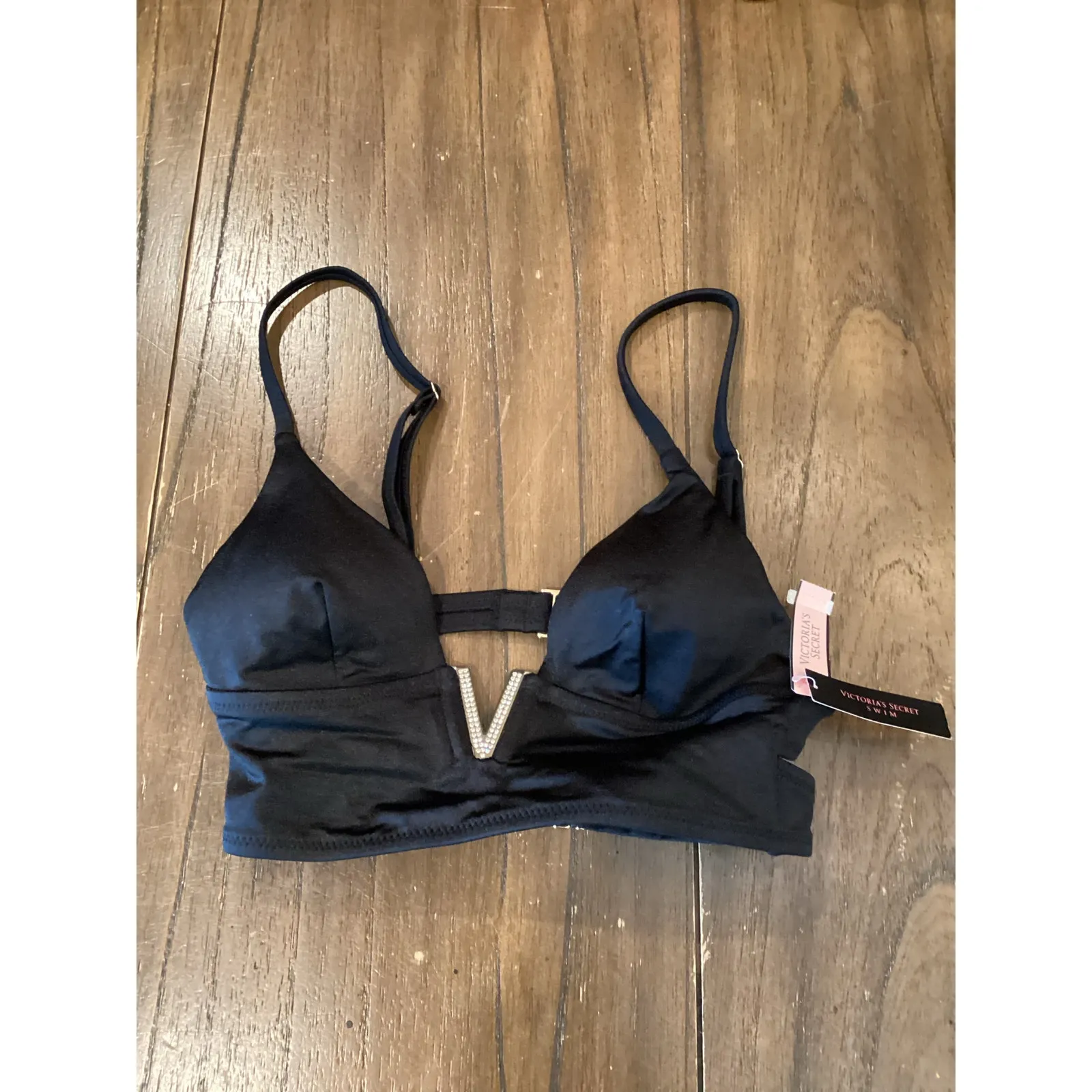VICTORIA'S SECRET SWIM V-Hardware Bralette Monaco Bikini Top XS NWT - Image 3