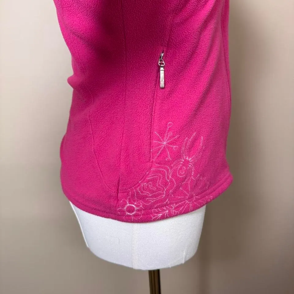 Spyder Full Fleece Jacket Size Small Hot Pink Fuchsia Vintage Sporty Athletic - Image 3