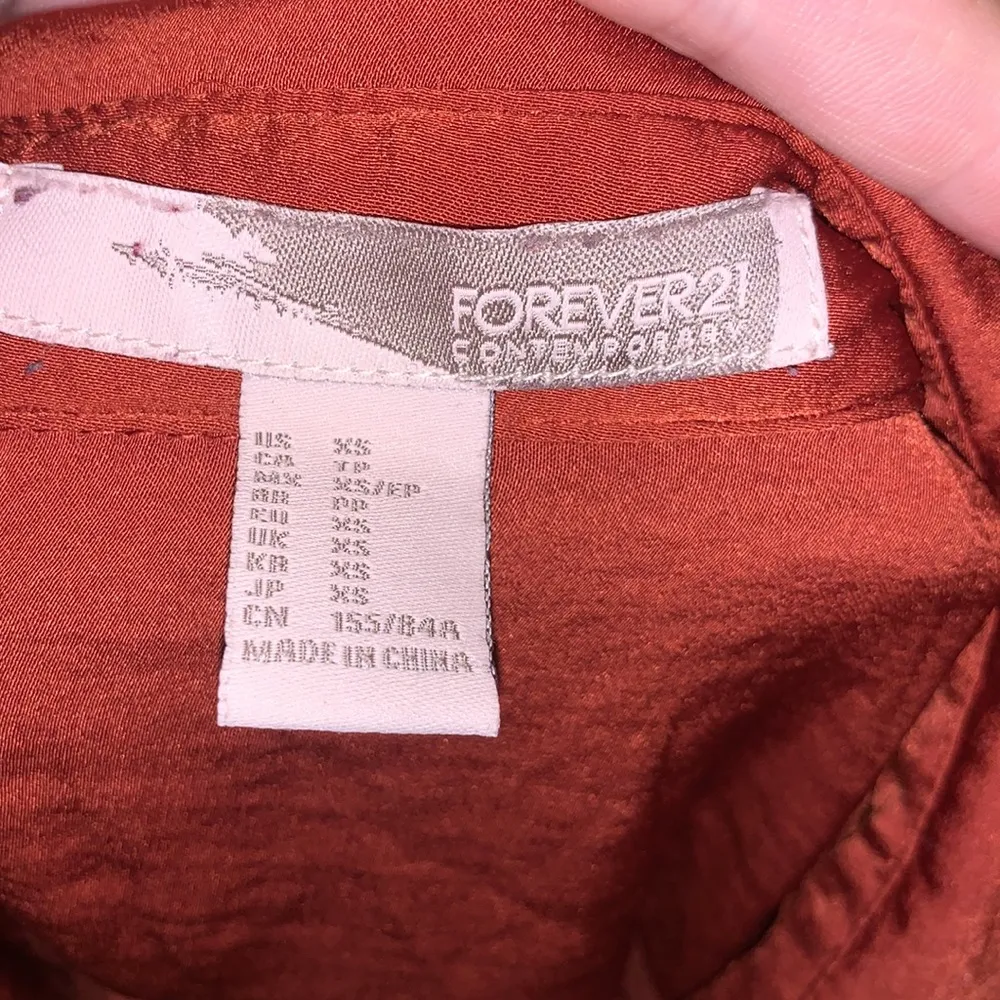 Forever 21 contemporary Rust color button down shirt - Image 10
