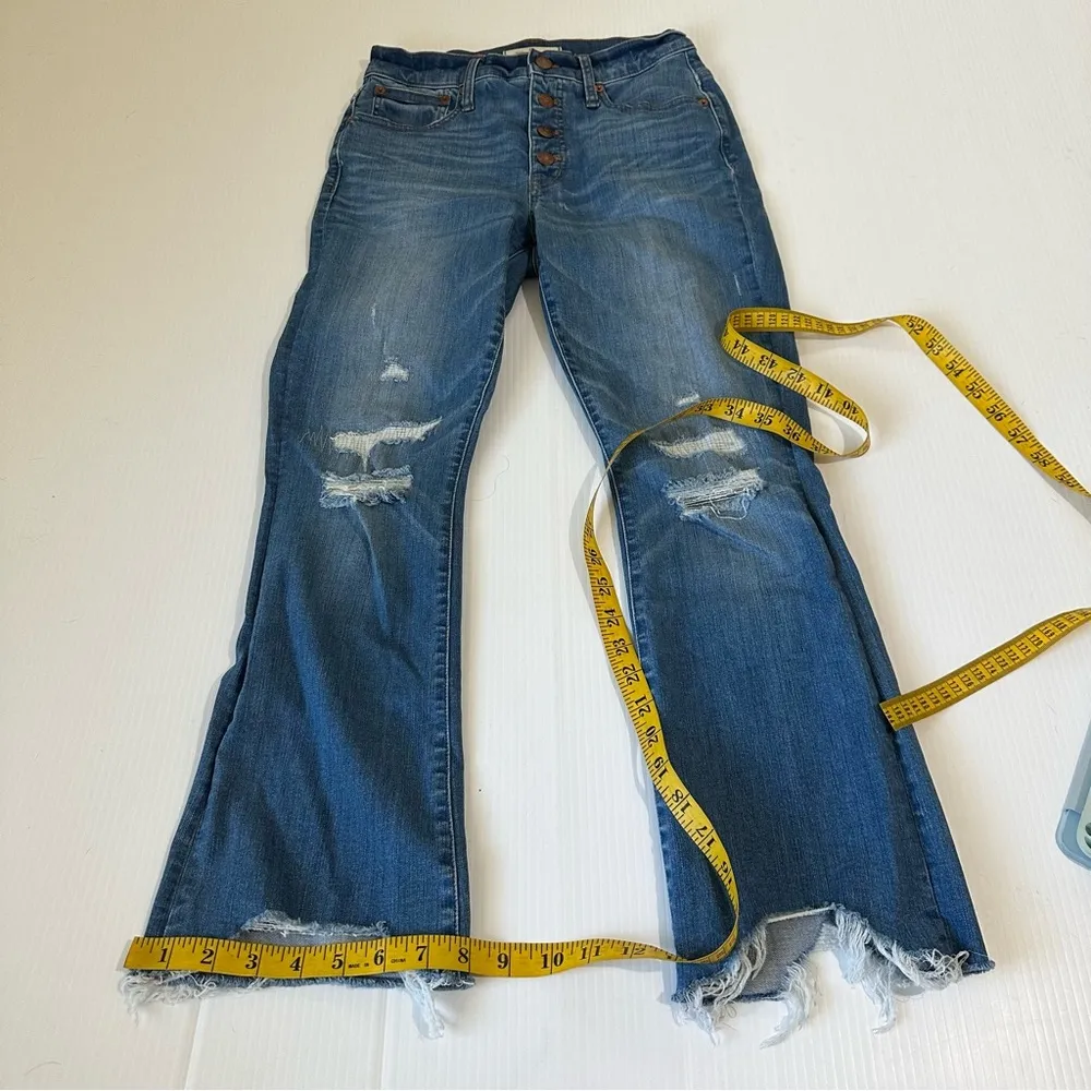 Madewell Cali Demi Boot Jeans Bronson Wash Button Front Edition, 26 - Image 6